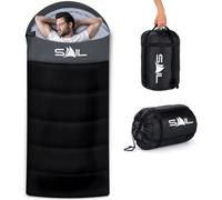 Sail 'one X' Waterproof Sleeping Bag - Extra Wide For Big & Tall People - 3 Season - Black