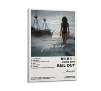 Sail Out By Jhene Aiko Print Album Cover Signed Limited , Music Album Cover ,Pop Hip Hop Rap Singer Star Music Poster Aesthetic Canvas Wall Art for Girl And Boy Teens Dorm Decor 20x30inch(50x75cm) Fra
