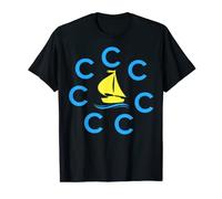 Sail the Seven Sea Waves Funny Sailboat Captain Gift Shirt T-Shirt