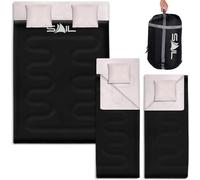 Sail Waterproof Double Sleeping Bag With 2 Pillows Extra Large 3-4 Season - Black