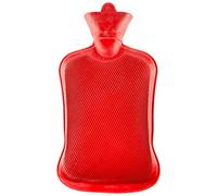 Sailbe Premium Rubber Hot Water Bottle with Multifunction Uses - 2L Classic Hot Water Bag Quick Pain Relief from Headaches, Back Pain, Arthritis (Red)