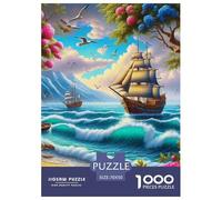 Sailboat, 1000-piece Jigsaw Puzzle, Exciting Problem Based Competition Fostering Determination Adaptability Quick Thinking, Enjoyable Social Pastime Encouraging Performance Driven Participation, Suita