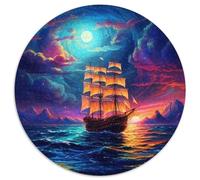 Sailboat 1000 Piece Jigsaw Puzzle for Women, Men Ocean World Brainteasing Jigsaws Challenge Games Fun Present & Activity 1000pcs (67.5x67.5cm)