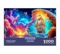 Sailboat 1000 Piece Jigsaw Puzzles Family Game Couple Art Suitable for Decompression And Wall Decor for Adults And Kids Age 14 Years Up 52x38cm/1000pcs
