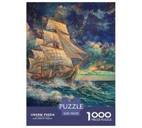 Sailboat 1000 Piece Paper Jigsaw Puzzles Ship What Happens Next Beautiful Decoration for Adults And Kids 70x50cm/1000pcs