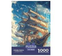 Sailboat 1000 Piece Ship Paper Jigsaw Puzzle What Happens Next Beautiful Decoration for Adults And Kids 38x26cm/1000pcs
