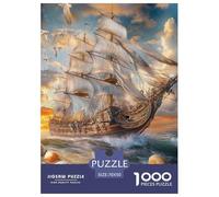 Sailboat 1000 Piece Ship Paper Jigsaw Puzzle What Happens Next Educational Games for Adults And Kids 70x50cm/1000pcs