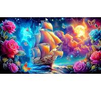 sailboat 1000 Pieces Jigsaw Puzzles for Adults Challenging Game Jigsaw Puzzle Home Decoration for Family Decorations 75x50cm/1000pcs
