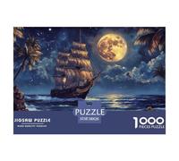 Sailboat 1000 Pieces Jigsaw Puzzles For Adults Challenging Game Stress Relieving Entertainment Cultivate The Spirit of Teamwork for Adults And Kids, Age 12 Years Up 38x26cm/1000pcs