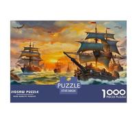 Sailboat 1000 Pieces Jigsaw Puzzles for Adults Fantasy Impossible Beautiful Home Decoration Art Colorful DIY Craft 38x26cm/1000pcs