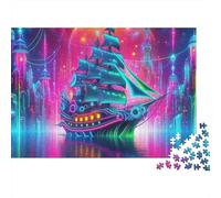 Sailboat 1000 Pieces Puzzle ForAdults Kids Beautiful View Colorful Sailboats Home Decoration Educational Game Gifts Puzzles for Adults Jigsaw Puzzles for Adults 70x50cm/1000pcs