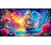 sailboat Adult Jigsaws 1000Pc Fun and Challenging Family Game Puzzle Game Educational Game Challenge for Adults 38x52cm/1000pcs