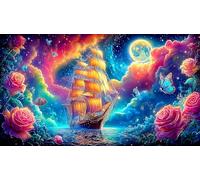 sailboat Adult Jigsaws 1000Pc Fun and Challenging Family Game Puzzle Game Educational Game Challenge for Adults 38x52cm/1000pcs