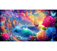 sailboat Adult Jigsaws 1000Pc Fun and Challenging Family Game Puzzle Game Educational Game Challenge for Adults 38x26cm/1000pcs