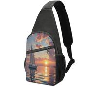 Sailboat And Sunset Sling Bag Crossbody Bags Chest Bag