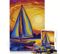 Sailboat Before Night 1000 Piece Jigsaw Puzzle for Teenagers Strong Logic Toy Serene Time Clear Edge Creative Gift (50x75cm)