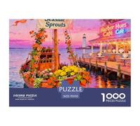 Sailboat by The River Jigsaw Puzzles Puzzle for Adults Kids. 1000 Piece Boat Impossible Challenge Toy Educational Game Home Decoration for Adults& Kids Age 14 Years Up 70x50cm/1000pcs