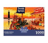 Sailboat by The River Jigsaw Puzzles Puzzle for Adults Kids. 1000 Piece Boat Impossible Challenge Toy Educational Game Home Decoration for Adults& Kids Age 14 Years Up 38x26cm/1000pcs