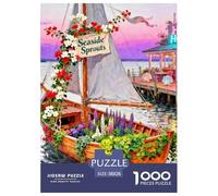 Sailboat by The River Jigsaw Puzzles Puzzle for Adults Kids. 1000 Pieces Boat Impossible Challenge Toy Educational Games Home Decoration for Adults& Kids Age 14 Years Up 38x26cm/1000pcs