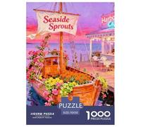 Sailboat by The River Jigsaw Puzzles Puzzle for Adults Kids. 1000 Pieces Boat Whimsical Challenge Toy Educational Games Home Decoration for Adults& Kids Age 14 Years Up 70x50cm/1000pcs