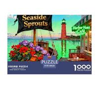 Sailboat by The River Jigsaw Puzzles Puzzles for Adults Kids. 1000 Piece Boat Great Gifts Challenge Toy Educational Game Home Decoration for Adults& Kids Age 14 Years Up 38x26cm/1000pcs