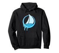 Sailboat Crew Round Logo Drop Graffiti Logo Symbol Team Pullover Hoodie