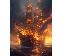 Sailboat Diamond Art, 5D Diamond Painting Abstract, Full Drill Gem Art Kits Adults Beginner Mosaic Making Kits, Cross Stitch Crystal Paintings Craft for Room Decor, Gifts for Women 20x28inch -KF2506DP