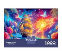 Sailboat Fantasy 1000 Piece Jigsaw Puzzles for AdultsCosmic Nebula Colourful, Challenging & Brainteasing Adults Jigsaw Puzzle, Puzzle The Future - Educational Game Challenging