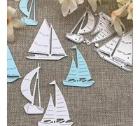 Sailboat Frame Metal Die Cuts Cutting Dies, Sailboat Frame Cutting Dies Paper Cards Cutting Dies Cut Stencils for DIY Embossing Card Making Book Tags Decorative Paper Dies Scrapbooking