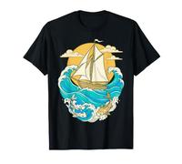 Sailboat Koi Fish Nautical Sea Lover Tall Ship T-Shirt