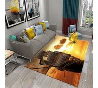 Sailboat Landscape 3D Printing Large Carpet Living Room Area Carpet Soft Flannel Boy Room Gift Rug Cushion Rug 80 X 120 Cm - Polyester Soft Touch Easy Clean, Stain Resistant /6311753594962