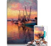 Sailboat Oil Painting Jigsaw Puzzles for Adults 1000,Staycation Kill Time Every Piece Is Unique - Challenging Family Fun Game (38x26cm)
