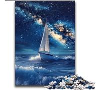 Sailboat on The Sea Under The Galaxy Puzzles for Teenagers Teens 2000pc Puzzle, Toys Educational Games Stress Relieving Wishlist with Santa Claus (70x100cm)