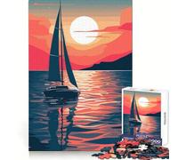 Sailboat on The Water 1000 Piece Jigsaw Puzzles for Teenagers Jigsaw Wise Think Toy Relax Time Clear Cut Festival Gift (38x26cm)