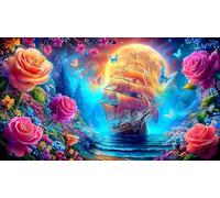 sailboat Puzzle for Adults 1000Pc Recycled Paper Educational Games Impossible Hard Difficult Challenging for Wall Decoration and Gifts 70x50cm/1000pcs