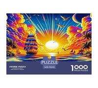 Sailboat Puzzle Ship Under Sun Vivid Sky Adult Jigsaws Educational Game Challenge Great Gift Idea 70x50cm/1000pcs