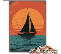 Sailboat Sailing The Ocean Jigsaw Puzzles for Teenagers 1000 Pieces, Educational Stress Relief Toy for Is Ideal As A Gift for The Whole Family (50x75cm)