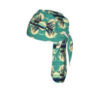 Sailboat Ship Landscape Print Cycling Skull Cover Moisture Wicking Headwrap Under Helmet Tie Back Modern Beanie 22-24 In