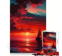 Sailboat Sunset Landscape Teenagers 1000 Piece Jigsaw Puzzle Logic Boost Toy Indoor Fun Premium Edge Memorable Gift (50x75cm)