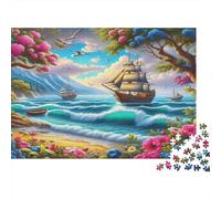 Sailboat1000 Piece Jigsaw Puzzle for Adults Educational Games NavigationFun And Challenging Home Decors Great Gift Idea38x26cm/1000pcs