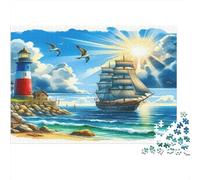 Sailboat1000 Piece Jigsaw Puzzles for Adults Educational Games NavigationFun And Challenging Home Decors Great Gift Idea38x26cm/1000pcs