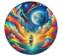 SailboatJigsaw Puzzle 1000 Piece for Adults Kids Round NavigationCreative Challenging Puzzle Toy1000pcs (67.5x67.5cm)