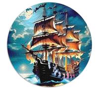 SailboatJigsaw Puzzle 1000 Pieces for Adults Kids Round NavigationCreative Challenge Family Decorations1000pcs (67.5x67.5cm)