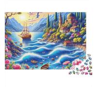 SailboatJigsaw Puzzle VoyagerSenior Enthusiasts Recycled Board Brain Training Gift 1000 Pieces 70x50cm/1000pcs