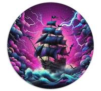 SailboatJigsaw Puzzles 1000 Pieces for Adults Round NavigationCreative Challenge Family Decorations1000pcs (67.5x67.5cm)