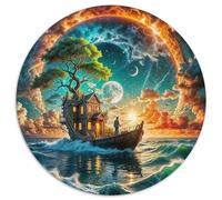 SailboatPuzzles 1000 Pieces for Adults Round NavigationCreative Challenge Puzzle Toy1000pcs (67.5x67.5cm)