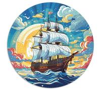 Sailboats 1000 Piece Jigsaw Puzzle for Kids And Adults Ocean World Colourful Jigsaws Educational Games Fun Present & Activity 1000pcs (67.5x67.5cm)