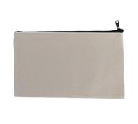 Sailcloth Zipper Pencil Case 1Pcs Canvas Zipper Bags Multifunctional Blank DIY Craft Pouches Pencil Cosmetic Jewelry Bags Case Pouch for Home School Travel for Pencil Case(Beige and Black)