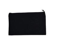 Sailcloth Zipper Pencil Case 1Pcs Canvas Zipper Bags Multifunctional Blank DIY Craft Pouches Pencil Cosmetic Jewelry Bags Case Pouch for Home School Travel for Pencil Case(Black and Black)