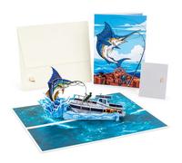 Sailfish Pop Up Birthday Card - Fishing Gifts for Men, Funny 3D Dad Birthday Card with Envelope and Message Insert, Fishing Lovers Gifts for Father, Husband, Grandpa